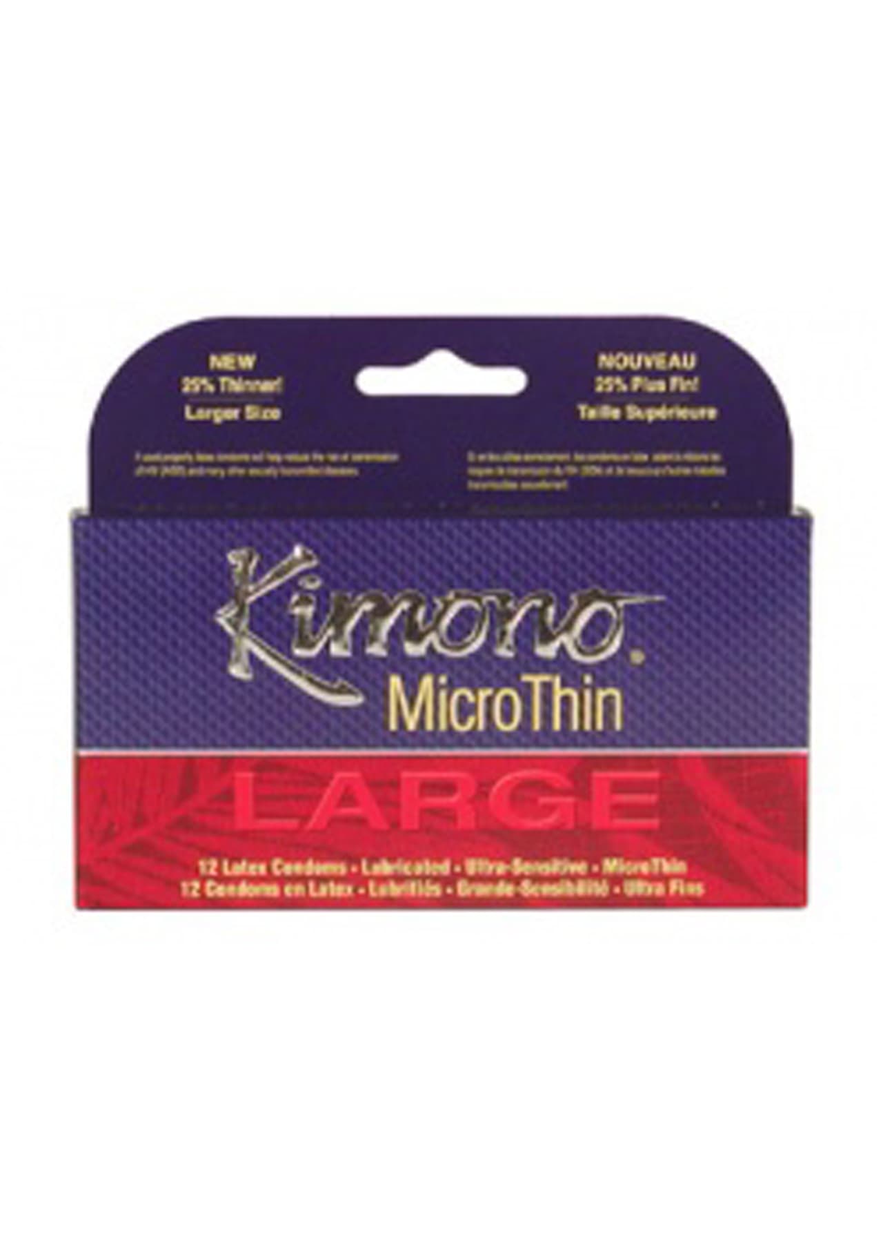 Kimono Micro Thin Large Condoms - 12-Pack