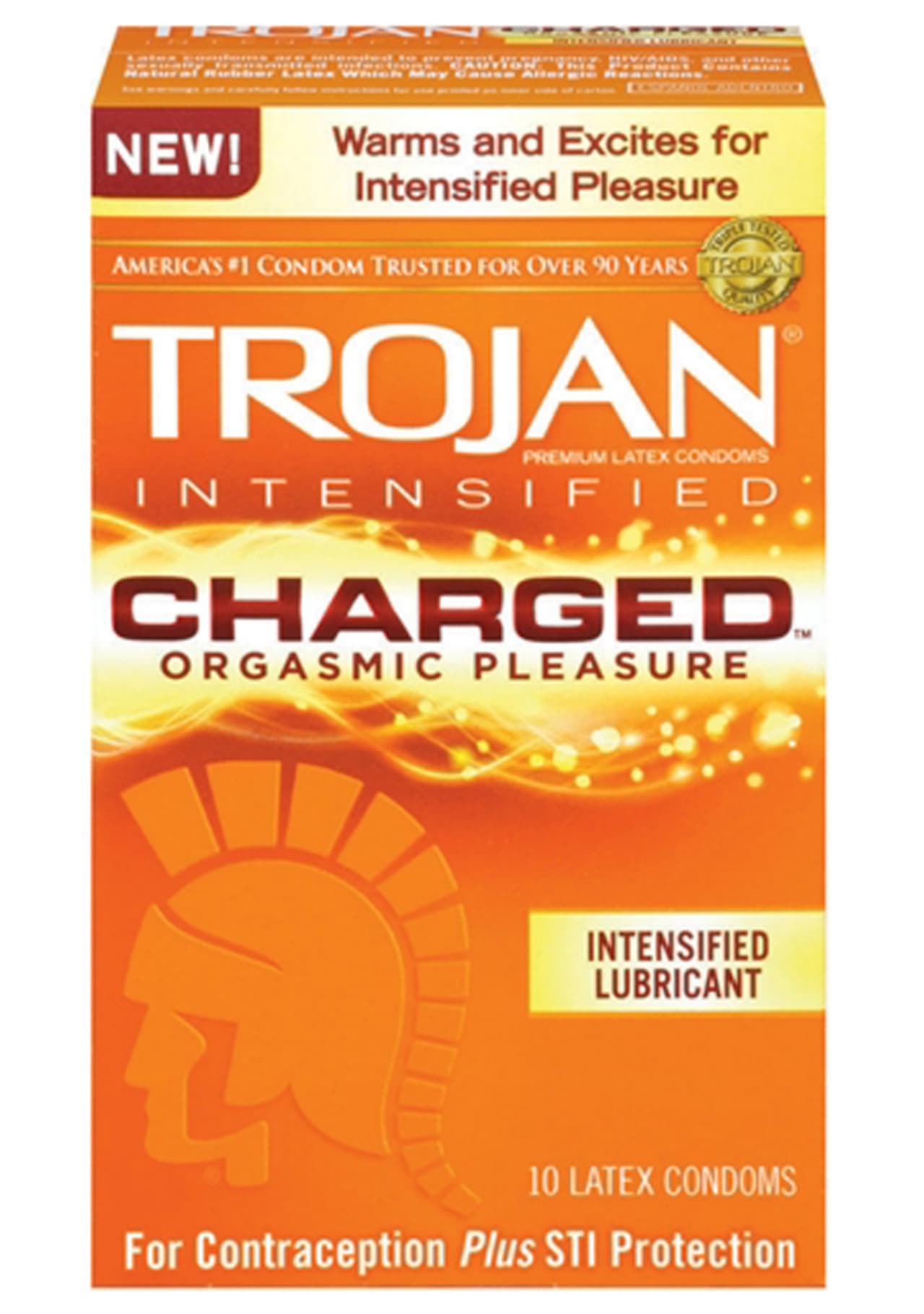 Trojan Intensified Charged Condoms - 3 Pack
