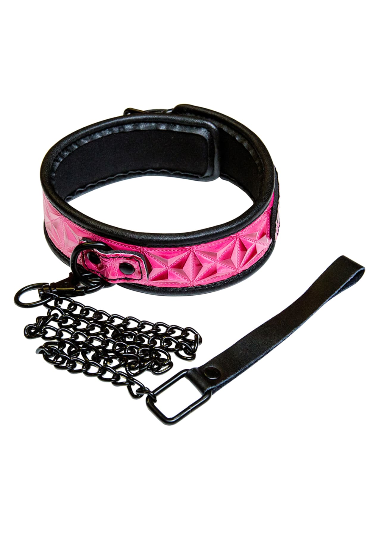 Sinful Bondage Collar and Leash - Pink