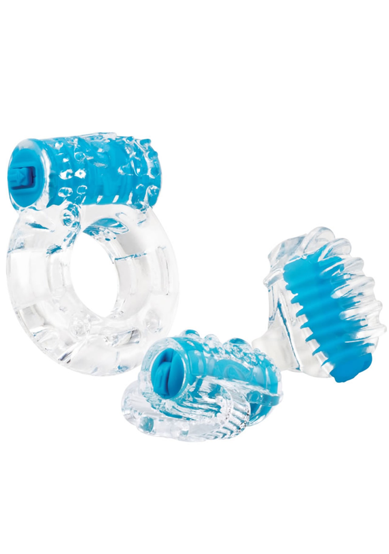 Screaming O VibrOman Vibrating Kit - Clear/Blue