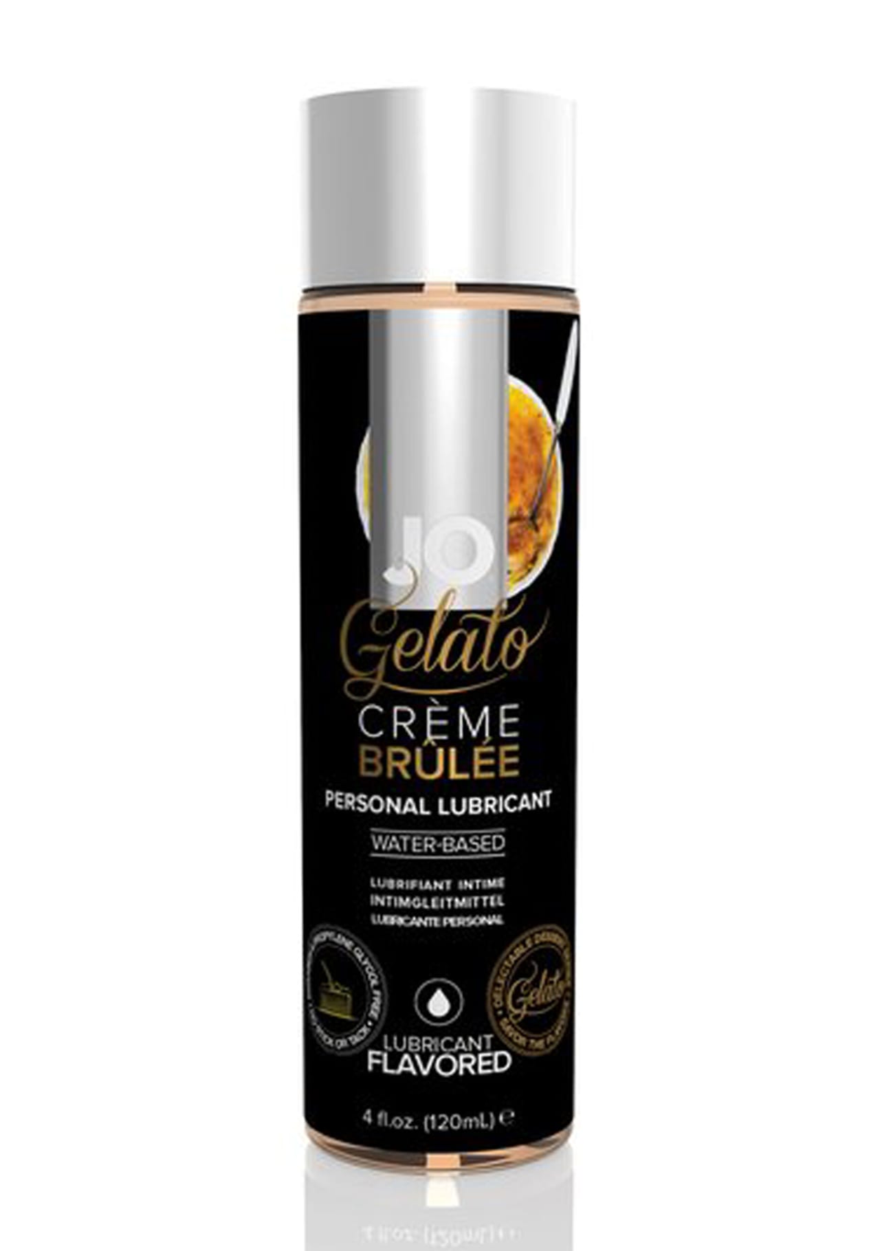 JO Gelato Water-Based Flavored Lubricant - Creme Brulee - 4 oz.
