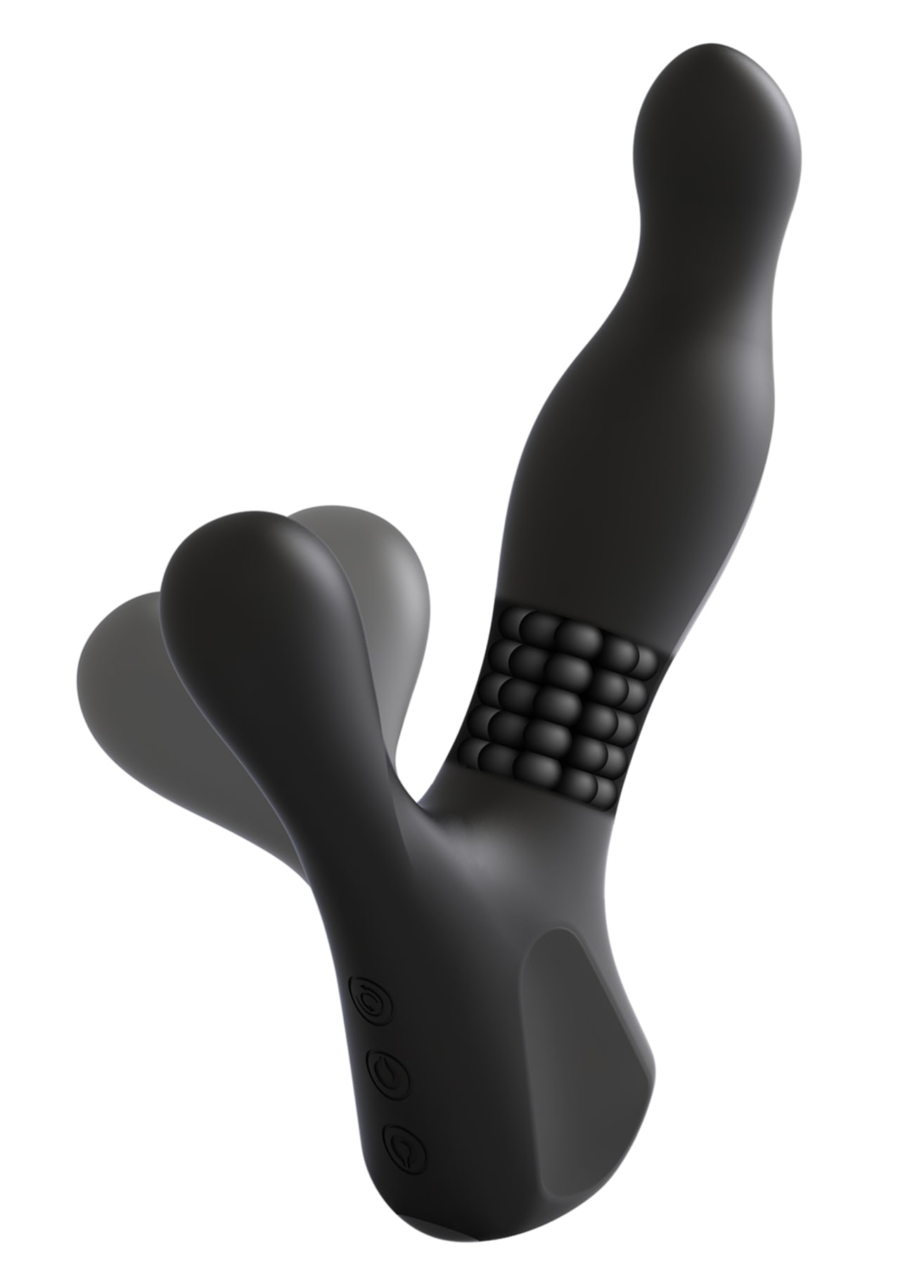 0691-10-BX OptiMALE - Rimming P-Massager - Vibrating - Rechargeable - Silicone - Black