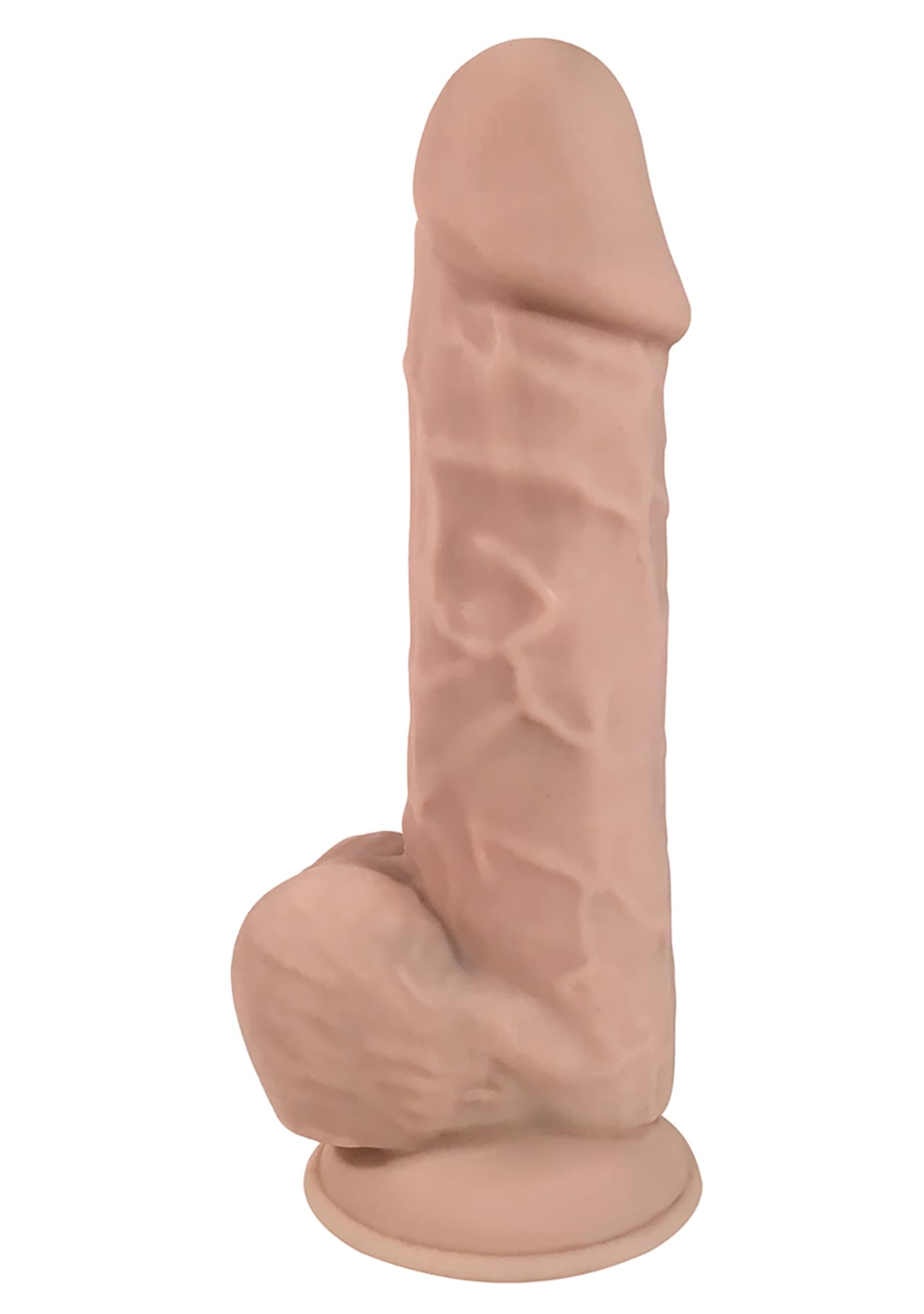 Fleshstixxx 8" Silicone Dildo With Balls - Light