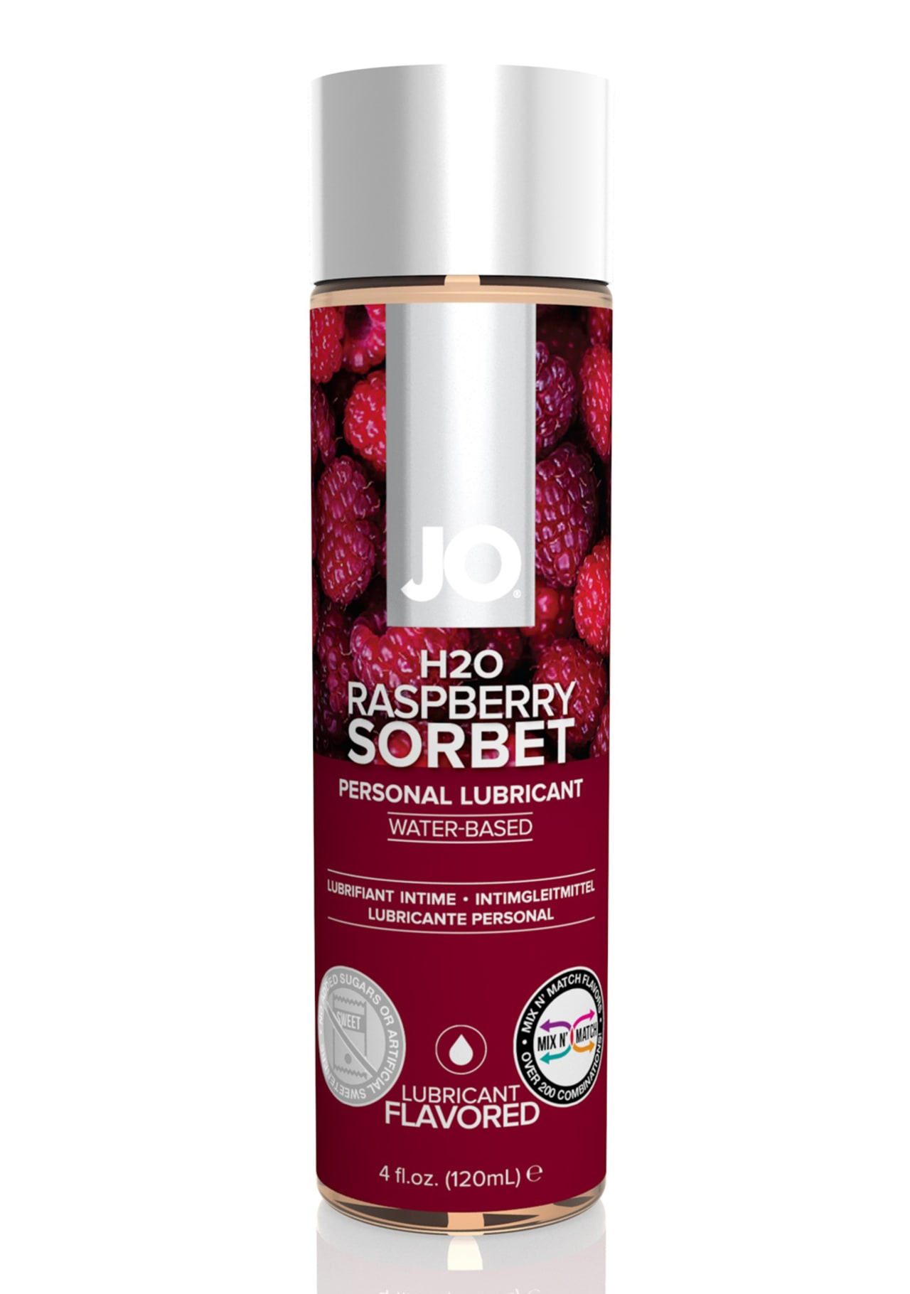 JO H2O Flavored Lubricant - Raspberry Sorbet - 4 oz.