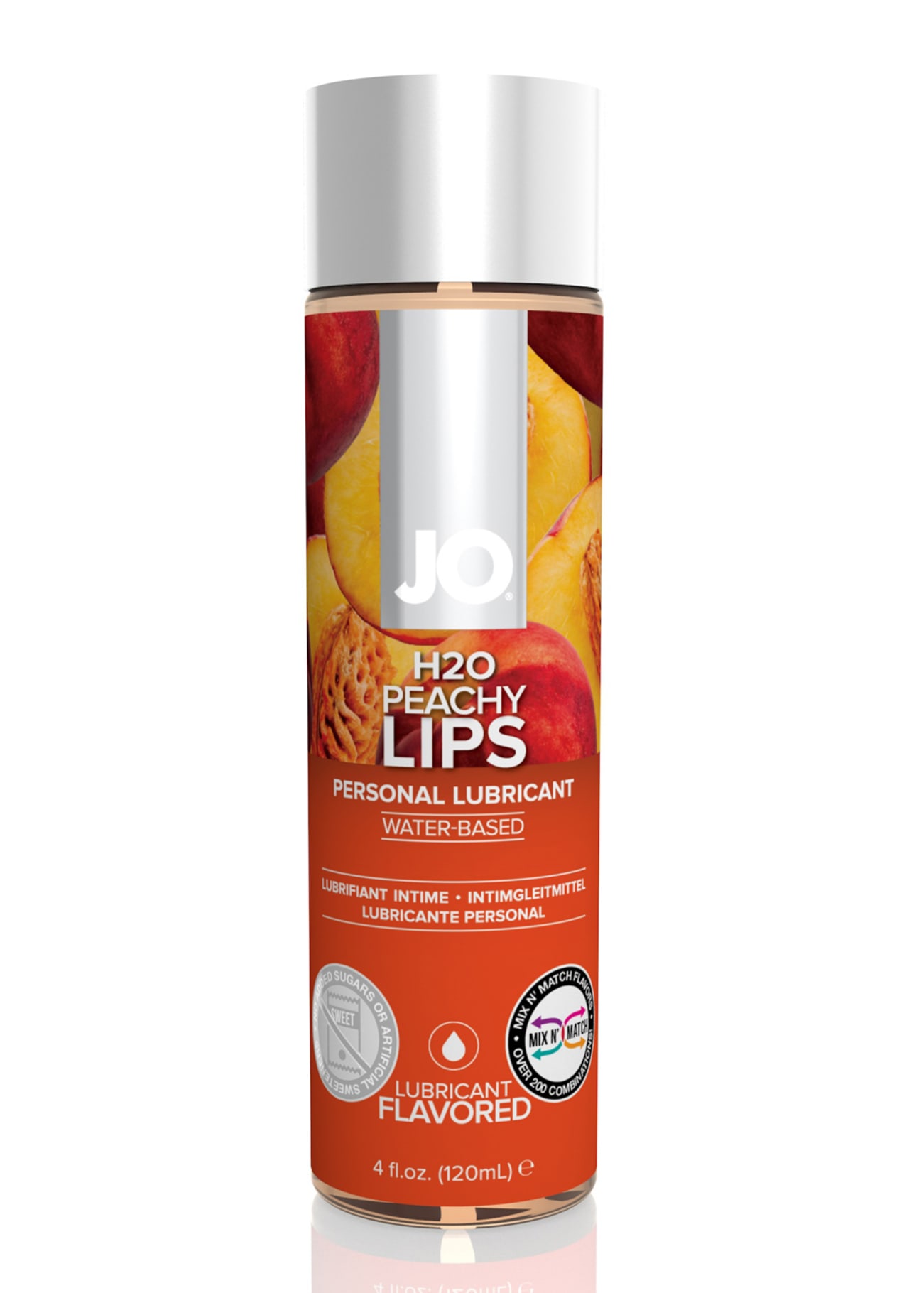 JO H2O Flavored Lubricant - Peachy Lips - 4 oz.
