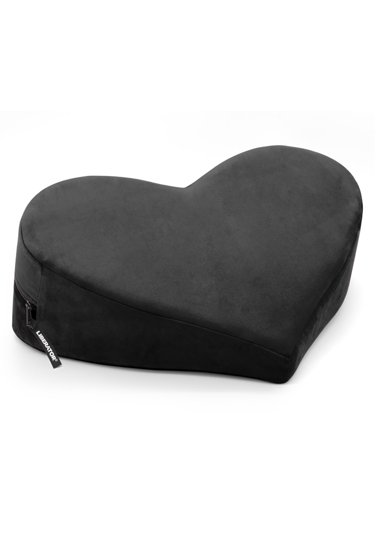 Heart Wedge Sex Pillow - Microvelvet - Black