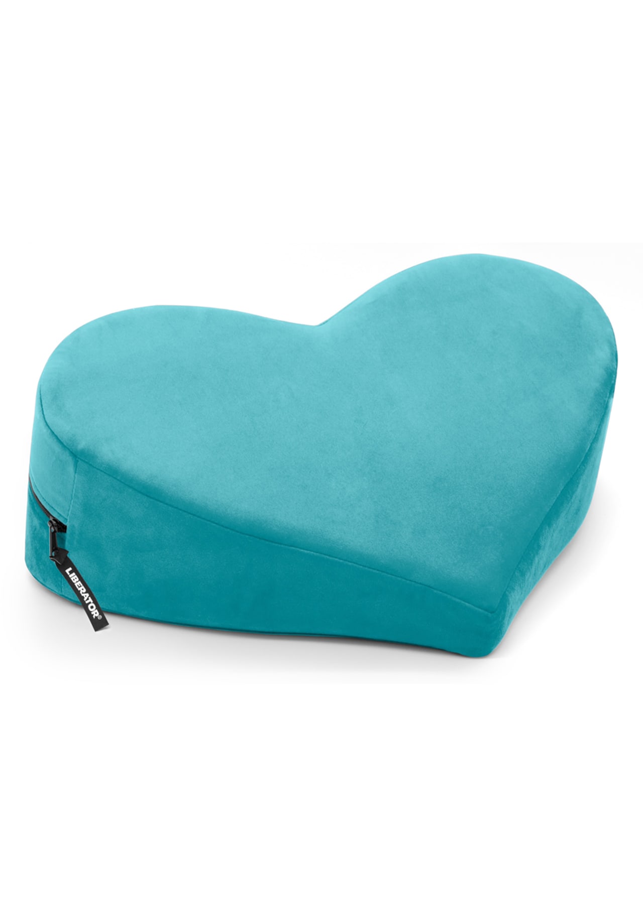 Heart Wedge Sex Pillow - Microvelvet - Teal