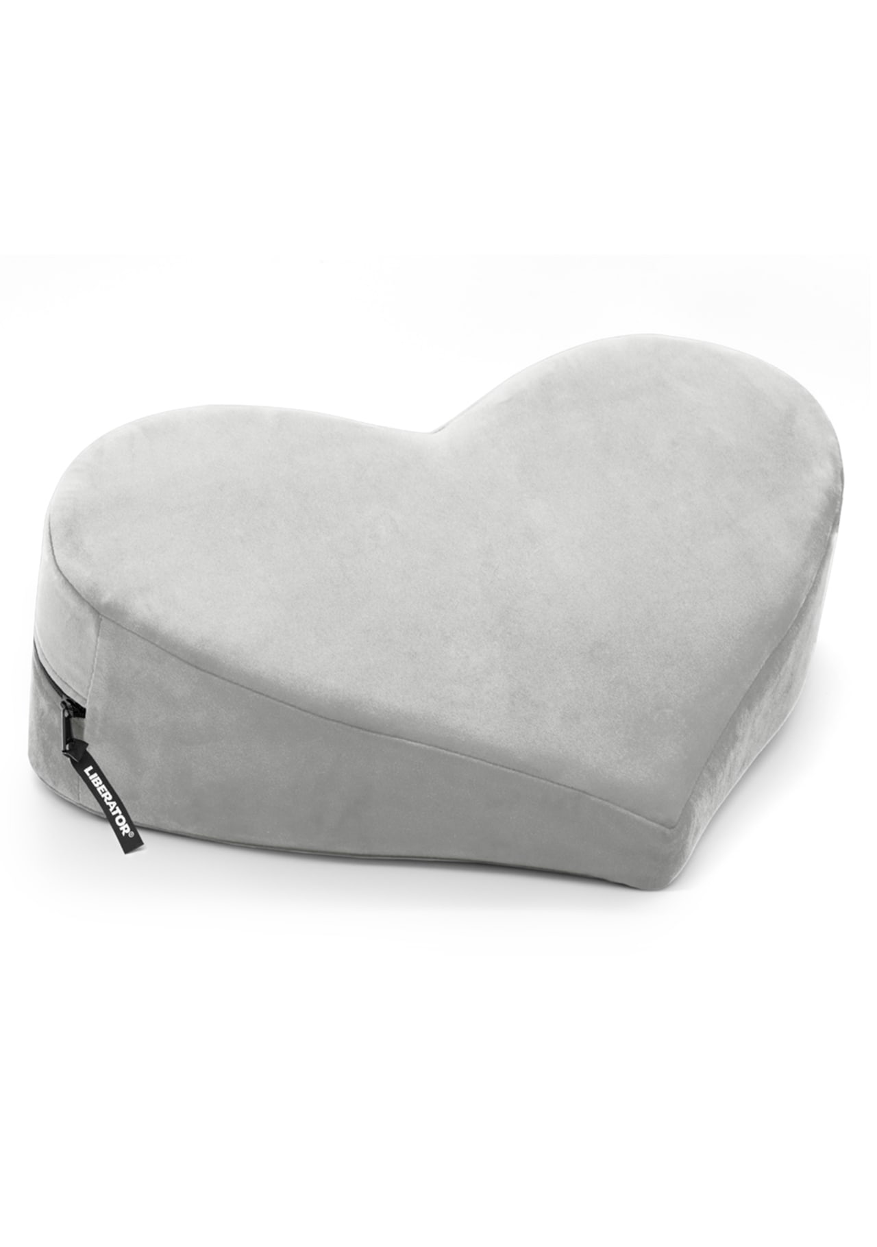 Heart Wedge Sex Pillow - Microvelvet - Grey