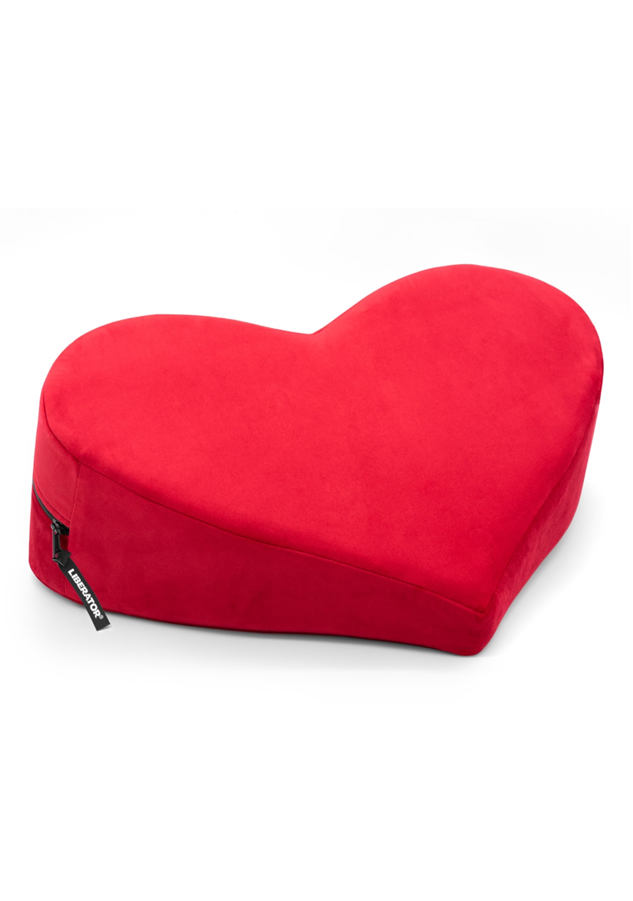 Heart Wedge Sex Pillow - Microvelvet - Red