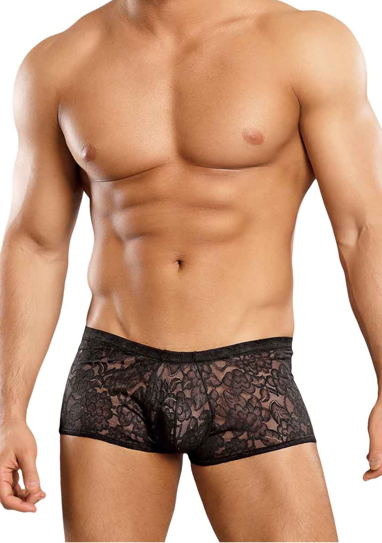 Stretch Lace Mini Short - Medium - Black