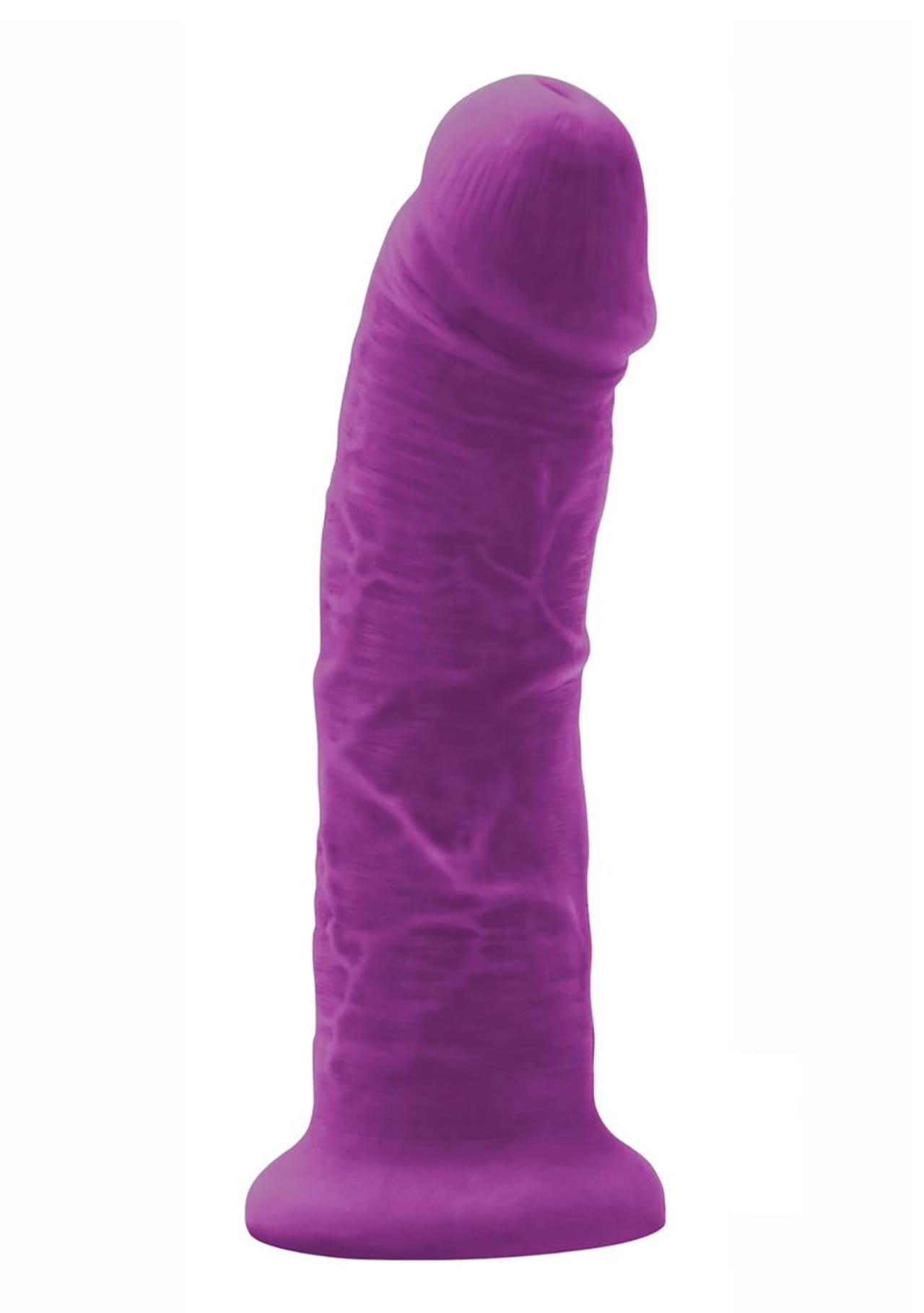 Colours Pleasures Girth Silicone Dildo 7" - Purple
