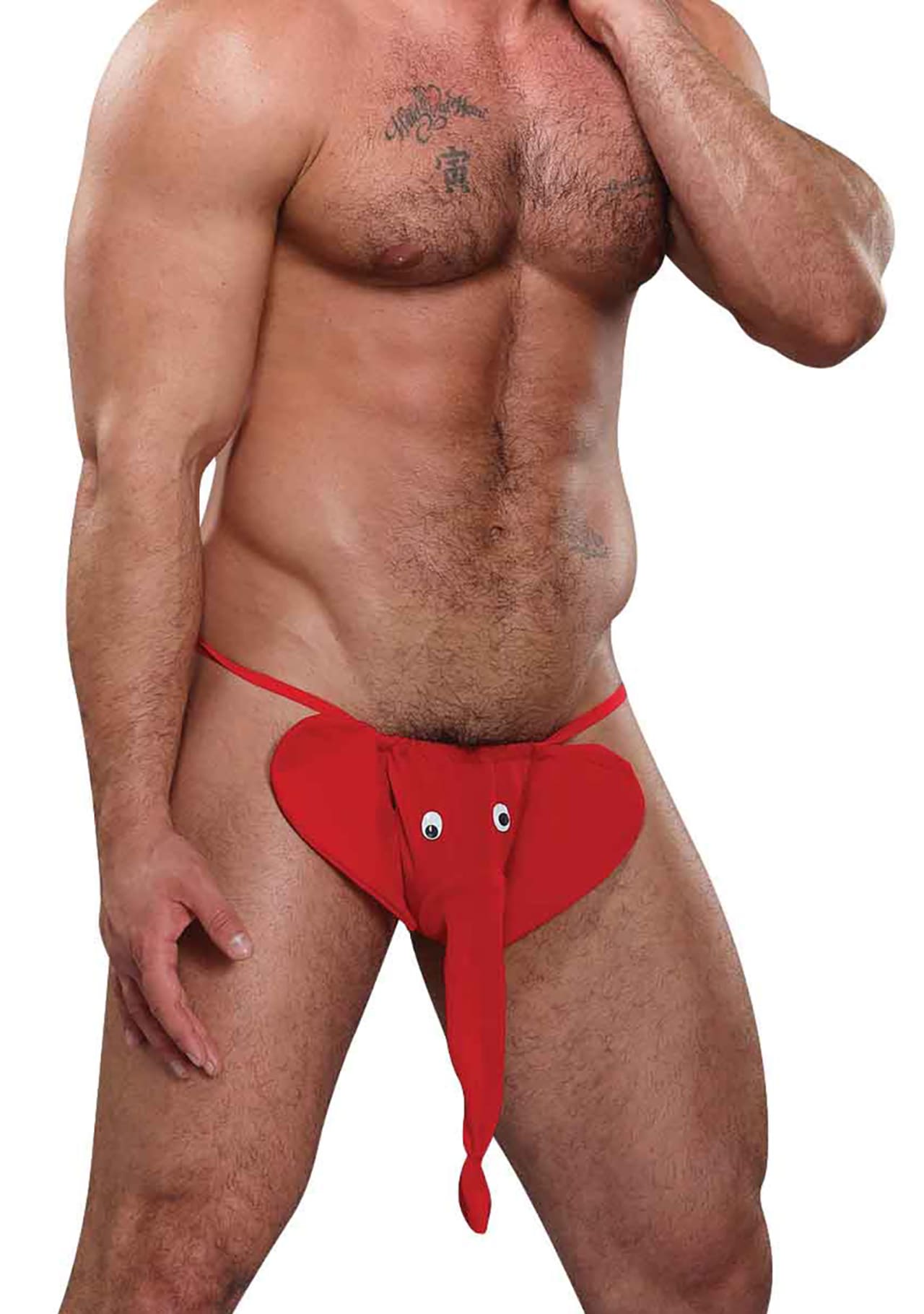 Squeaker Elephant G-String - One Size - Red