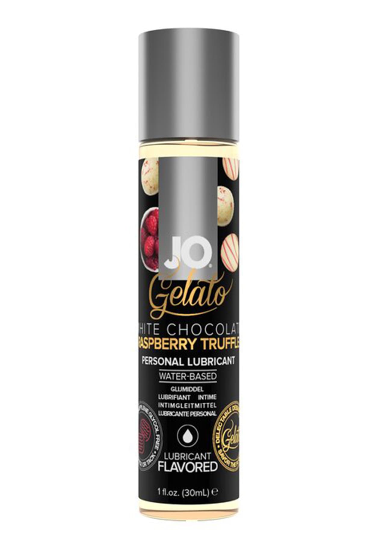 JO Gelato Water-Based Flavored Lubricant - White Chocolate Raspberry Truffle - 1 oz.