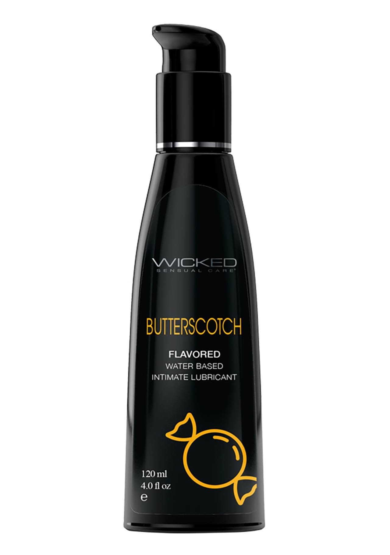 Wicked Sensual Care Water-Based Flavored Lubricant - Butterscotch - 4 oz.