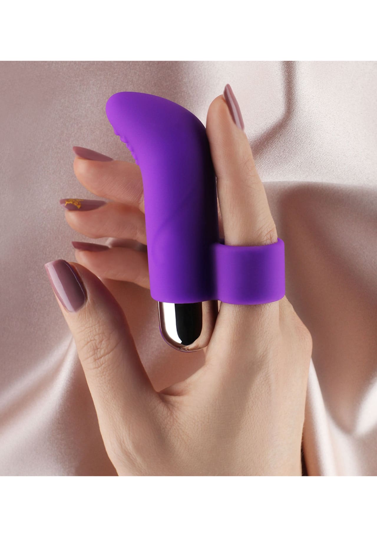 Brook Silicone Finger Massager - Purple