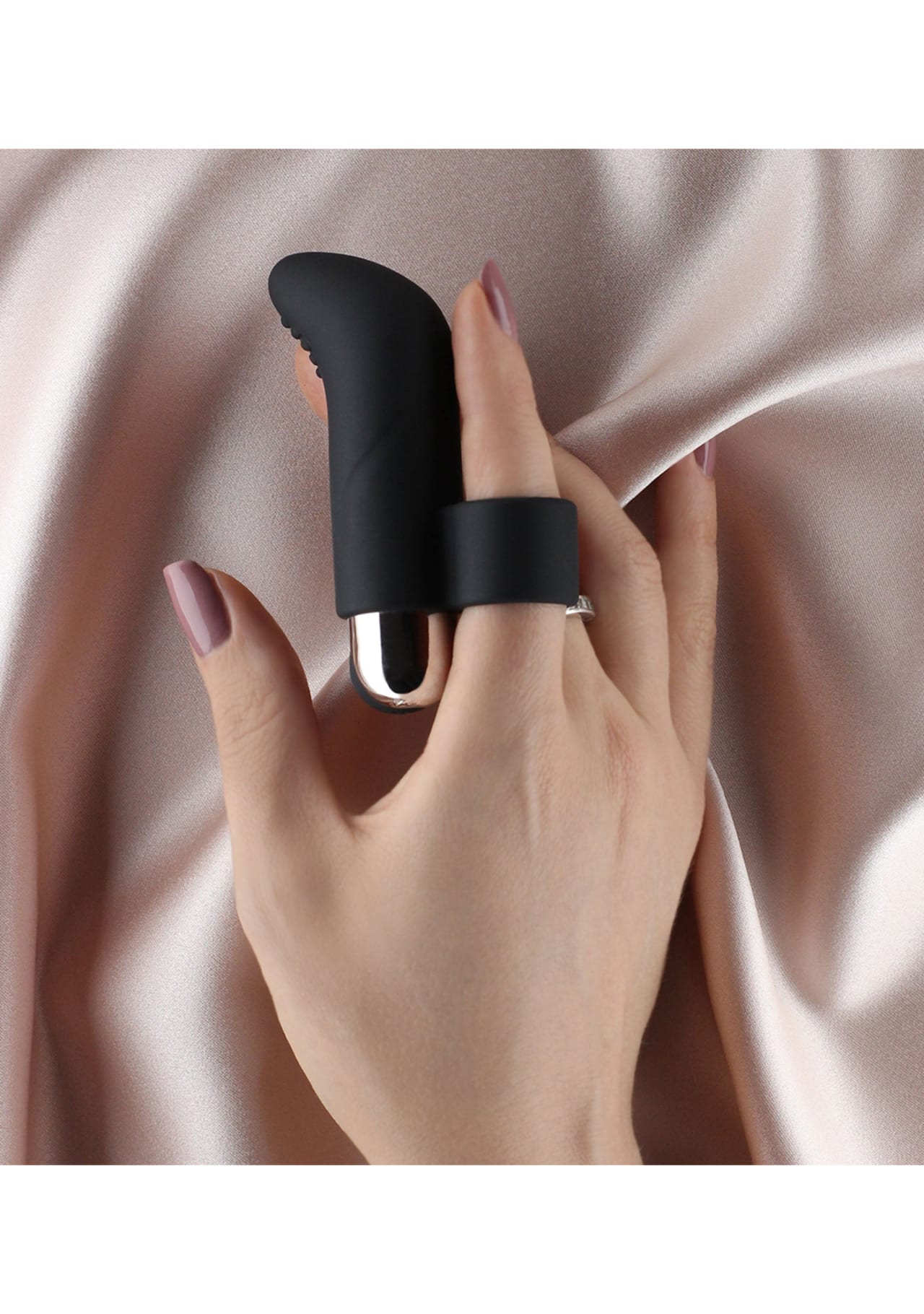 Brook Silicone Finger Massager - Black