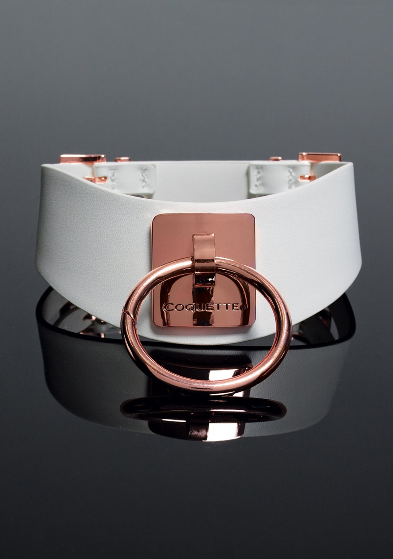 Vegan Leather Collar - White