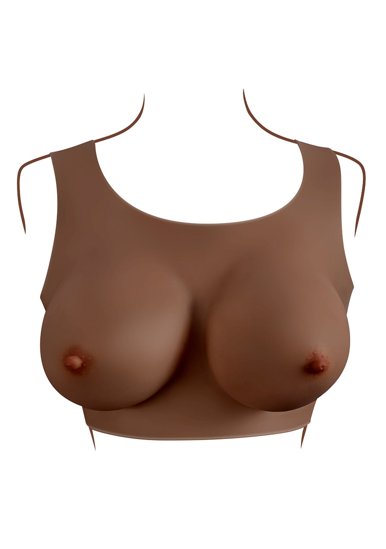 Undergarments Plate D-Cup - Chocolate