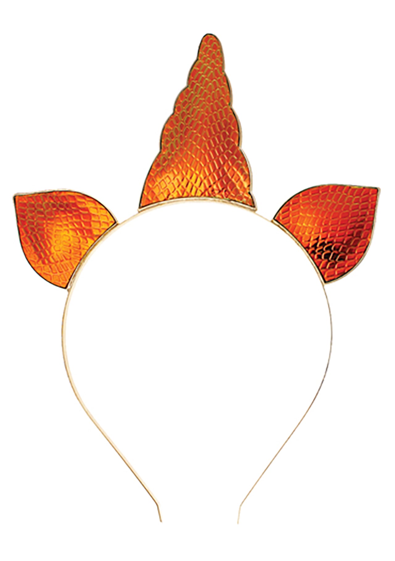 Iridescent Unicorn Horn Headband - Orange
