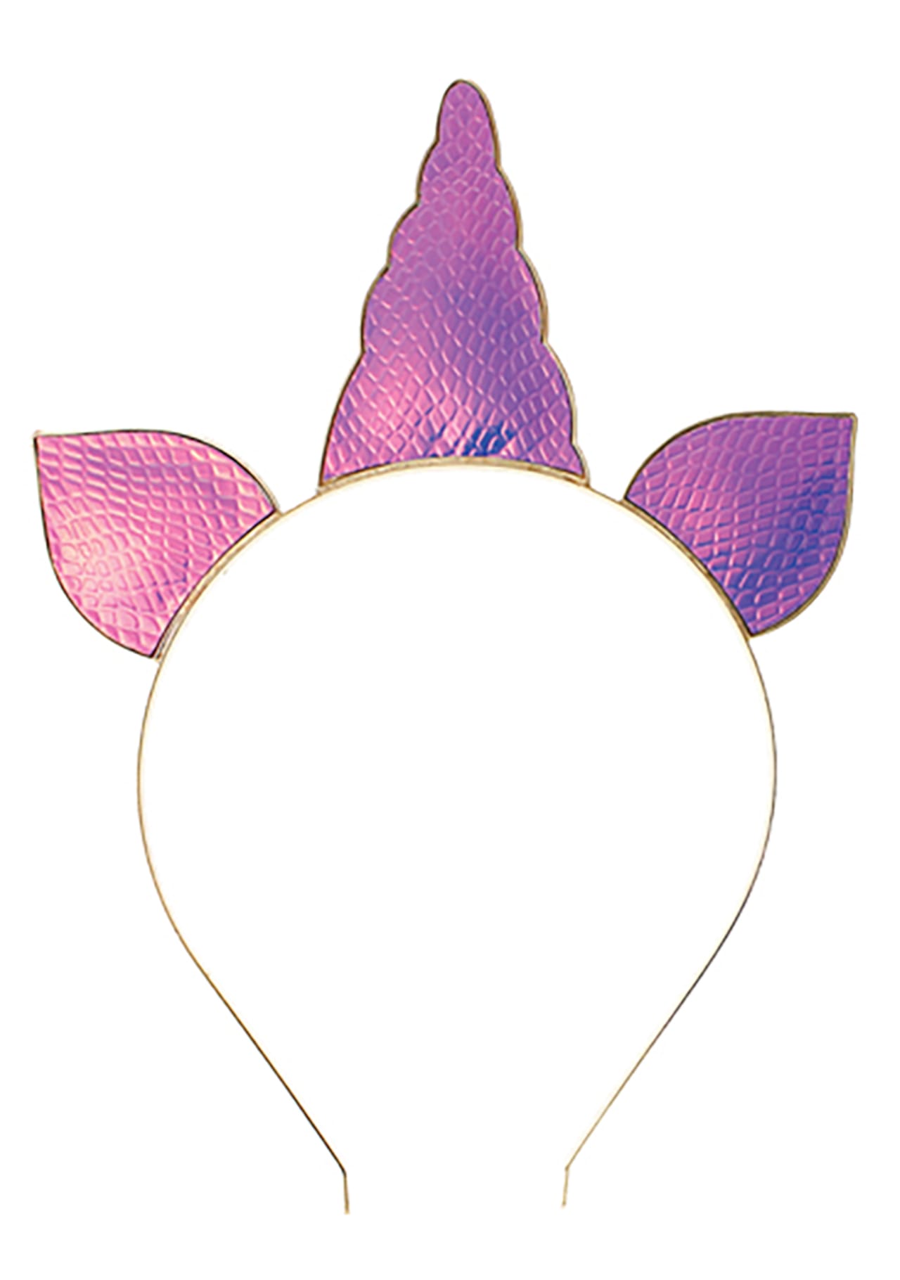 Iridescent Unicorn Horn Headband - Purple
