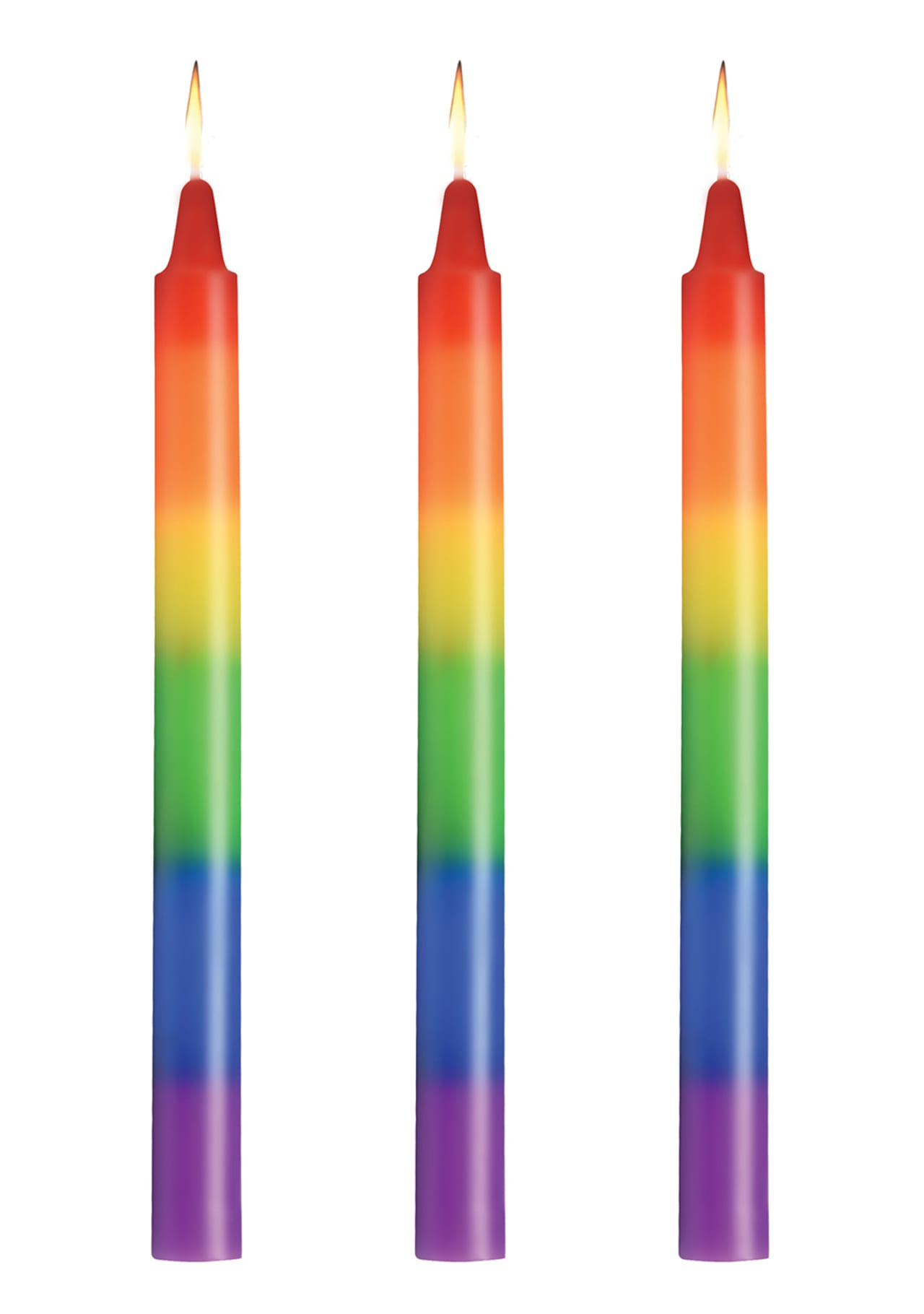 Pride Rainbow Drip Candle Set