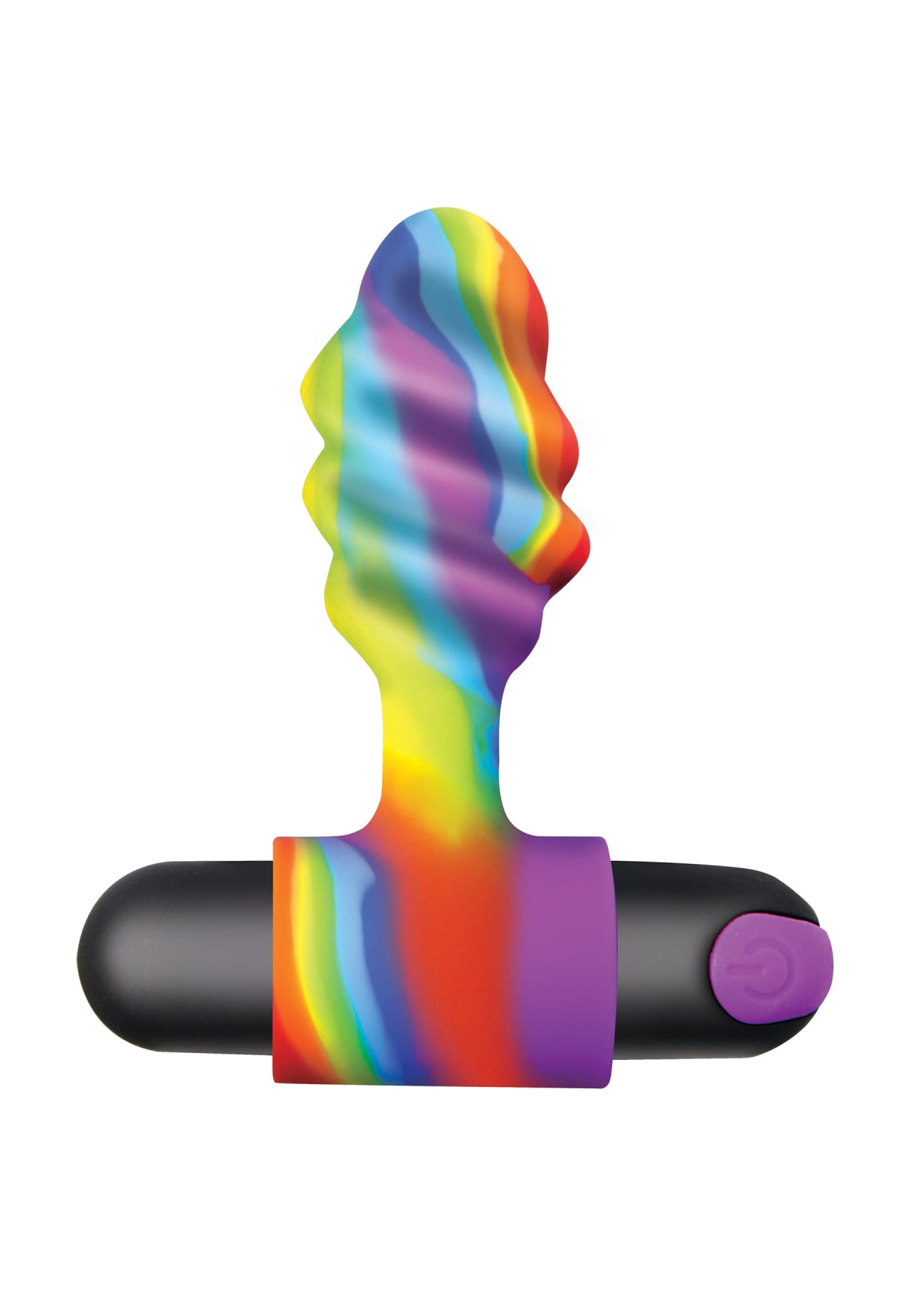 Bang! Vibrating Rainbow Butt Plug