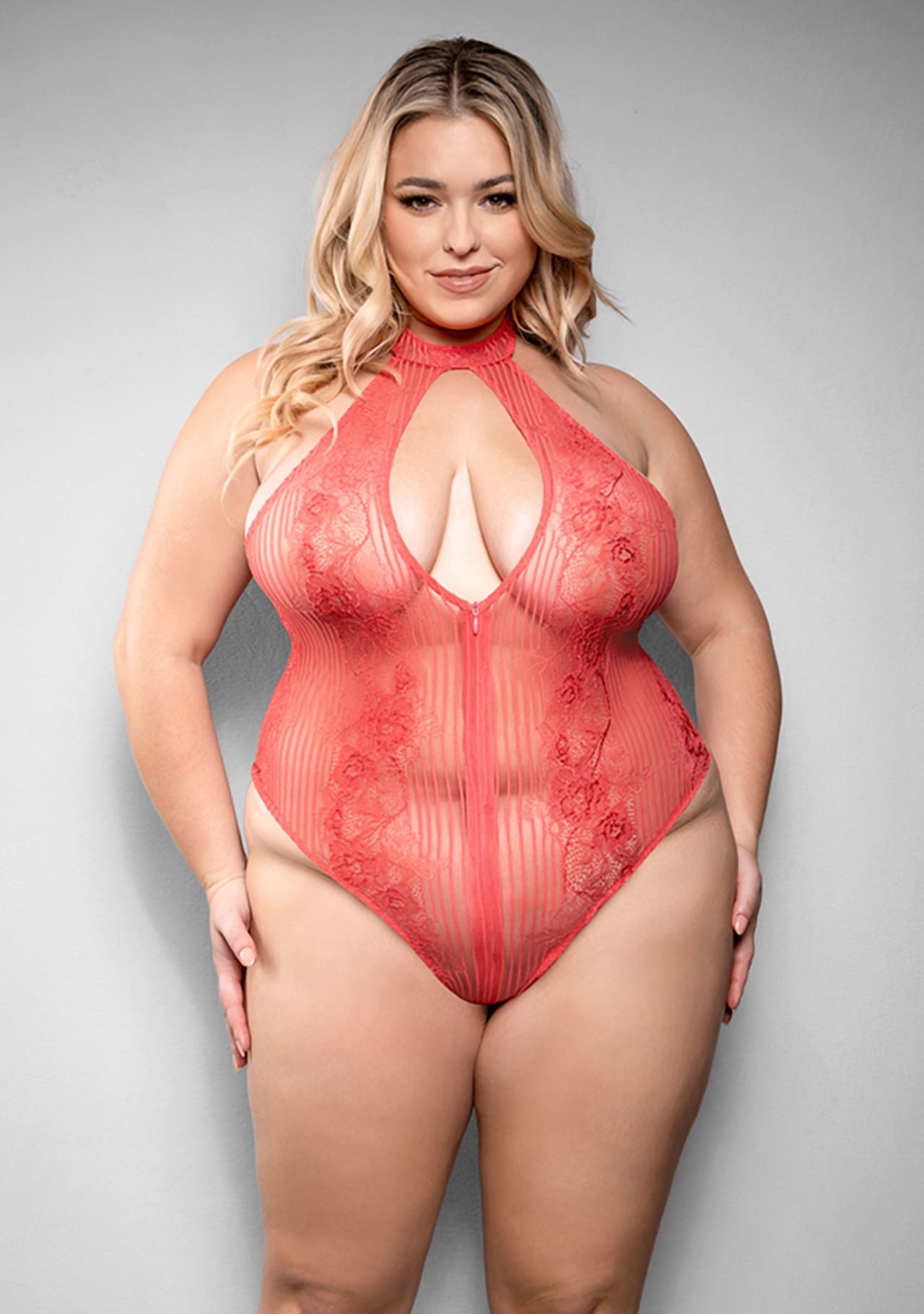 Calliope Zipper Teddy - 1X/2X