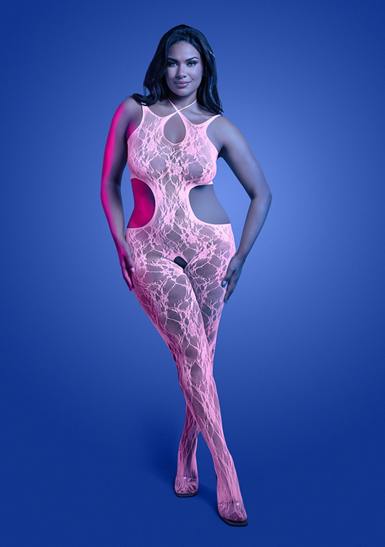Equilibrium Crotchless Bodystocking - Plus Size