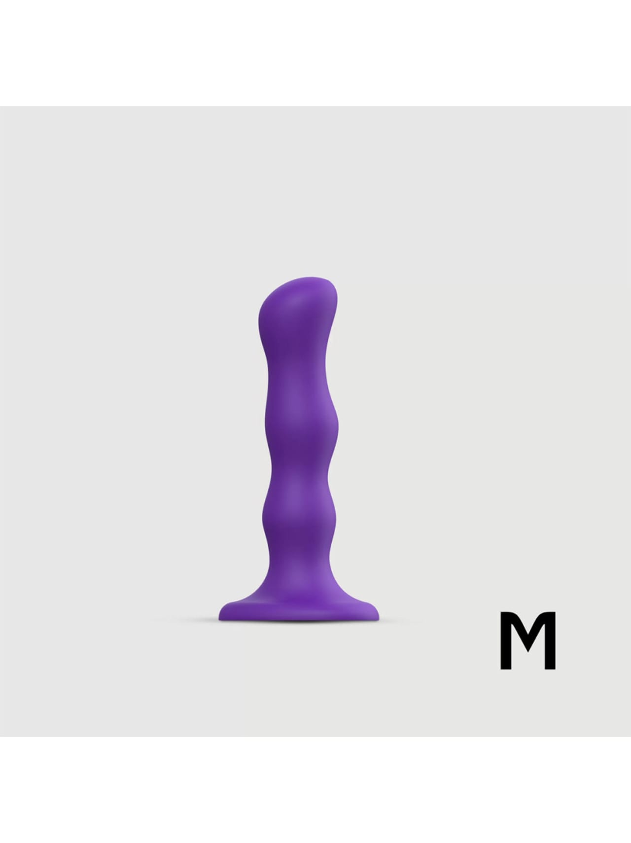 Shake Rattle and Roll Liquid Silicone Dildo Medium Purple - Medium Purple