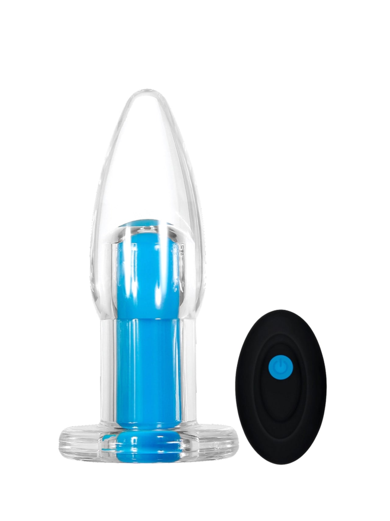 Electric Blue Vibrating Anal Plug