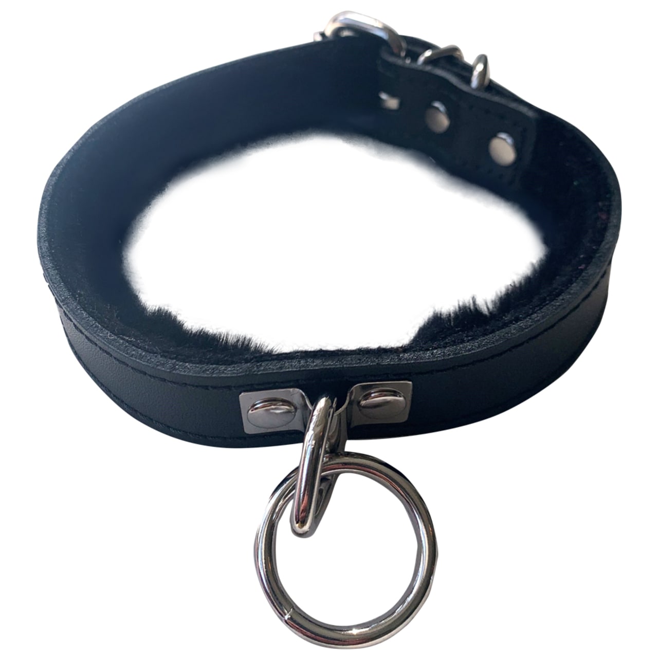Black Leather Collar - M/L