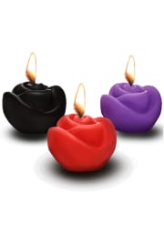 Fire Garden 3-Piece Rose Candle Set