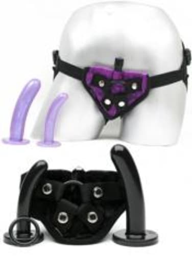 Bend Over Beginner Silicone Harness Kit With Vibrator