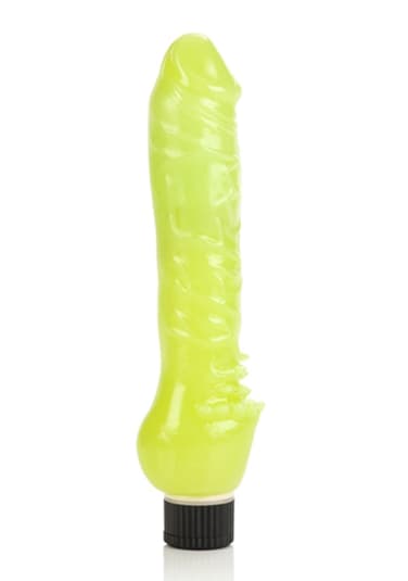 Glow In the Dark Jelly Penis Vibe - Green