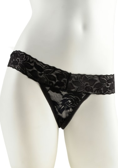 Plus Size Vibrating Panties - Black Lace