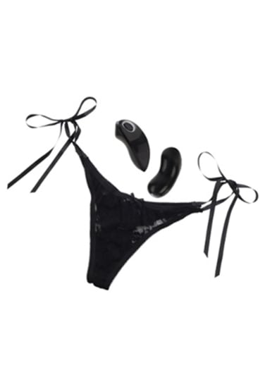 Remote Control 10 Function Little Black Panty - Thong