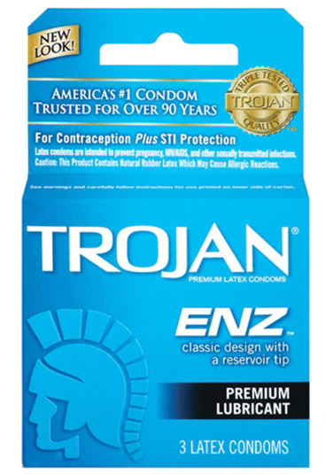Trojan ENZ Premium Lubricant Condoms - 3 Pack