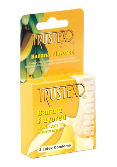 Trustex Flavored Lubricated Condom 3 Pack - Banana