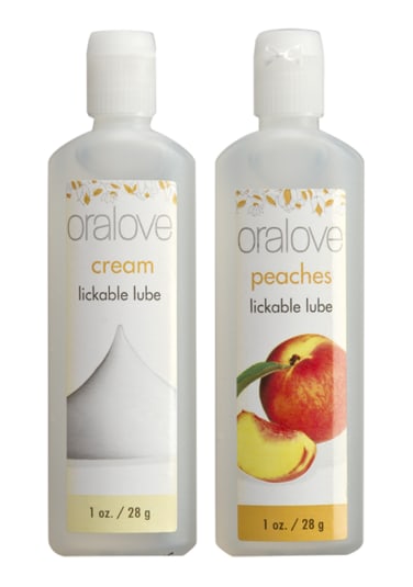 Oralove Dynamic Duo Lickable Lubes - Peaches and Cream