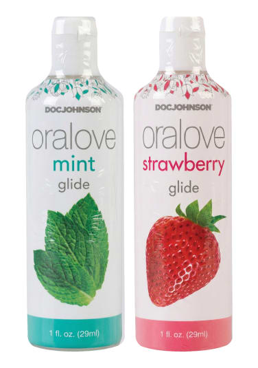 Oralove Dynamic Duo Lickable Lubes - Strawberry and Mint