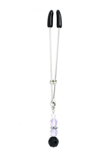 Tweezer Clit Clamp with Purple Beads