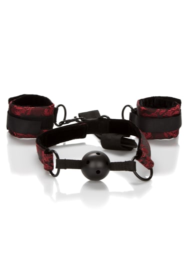 Scandal Breathable Ball Gag with Cuffs