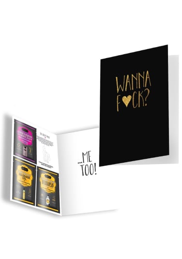 Naughty Notes Greeting Card "Wanna Fuck?"