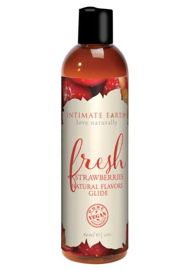 Intimate Earth Natural Flavors Glide - Fresh Strawberries