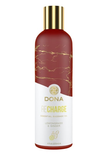 Dona Essential Massage Oil - Recharge - Lemongrass and Ginger
