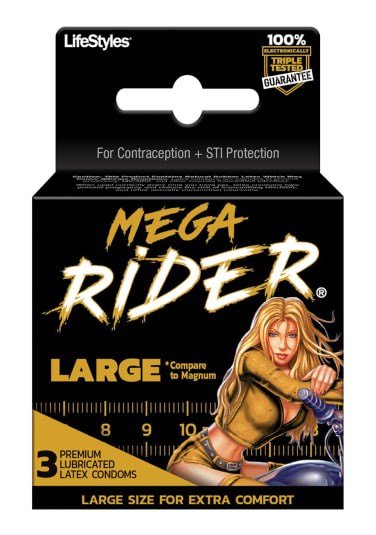 Mega Rider Condoms - 3 Pack