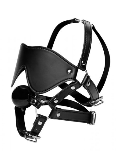 Strict - Blindfold Harness and Ball Gag