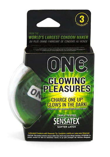 One Glowing Pleasures Condoms