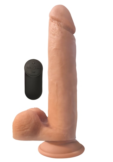 Big Shot 10" Silicone Vibrating Dildo With Balls