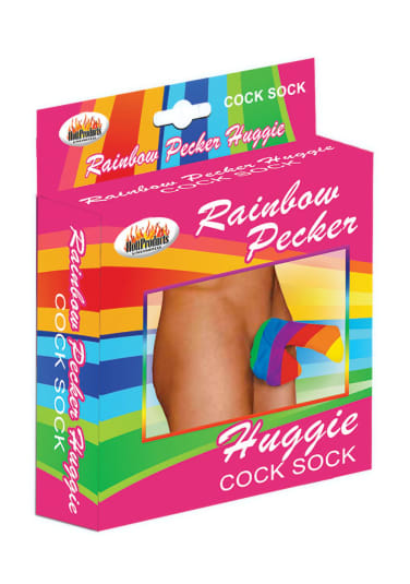 Rainbow Pecker Huggie Sock